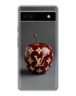 Чехол для Google Pixel 6a с картинкой «Красное яблоко LV»