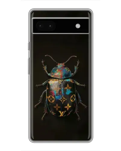 Чехол для Google Pixel 6a с картинкой «LV — мраморный принт»