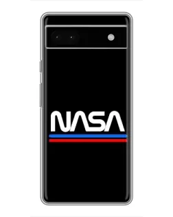 Чехол для Google Pixel 6a с картинкой «NASA — классика Red Blue»