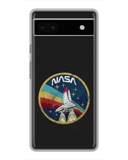 Чехол для Google Pixel 6a с картинкой «NASA — эмблема миссии»