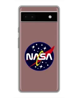 Чехол для Google Pixel 6a с картинкой «NASA — ретро космос»