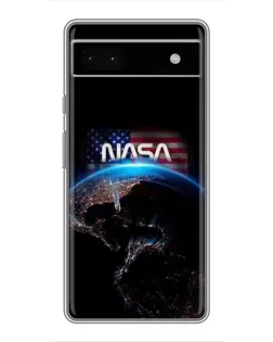 Чехол для Google Pixel 6a с картинкой «Земля из космоса NASA»