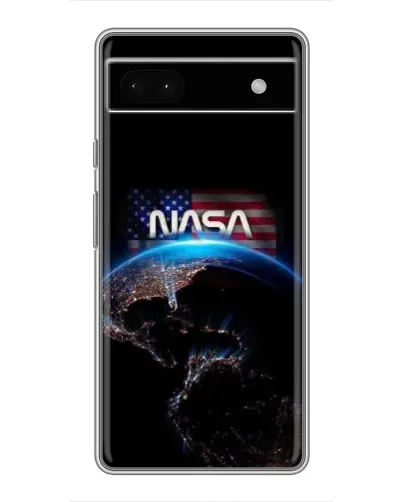 Чехол для Google Pixel 6a с картинкой «Земля из космоса NASA»
