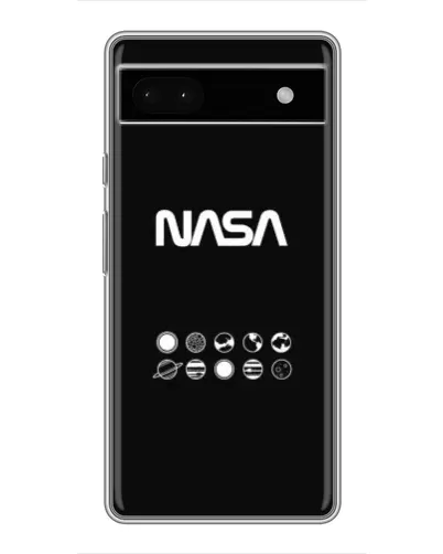 Чехол для Google Pixel 6a с картинкой «NASA — технический принт»