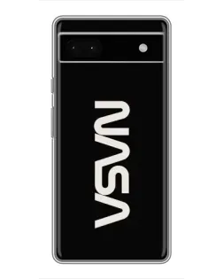 Чехол для Google Pixel 6a с картинкой «NASA — вертикальный логотип»
