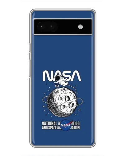 Чехол для Google Pixel 6a с картинкой «NASA — лунная миссия»