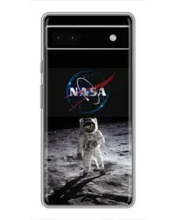 Чехол для Google Pixel 6a с картинкой «Астронавт на Луне»