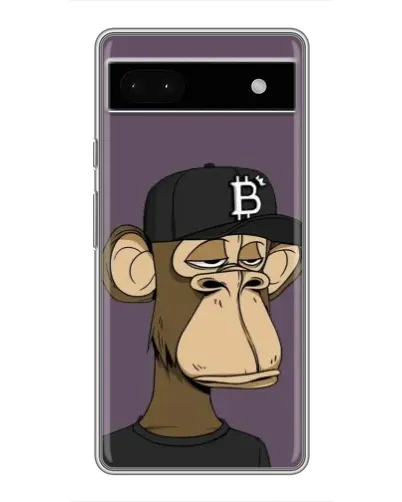 Чехол для Google Pixel 6a с картинкой «Bored Ape в кепке»