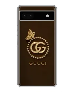 Чохол для Google Pixel 6a з картинкою «Gucci — золотий метелик»