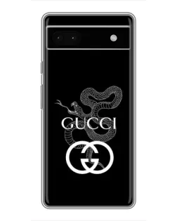 Чохол для Google Pixel 6a з картинкою «Gucci — срібна змія»