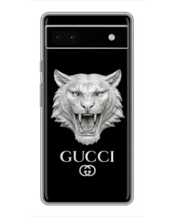 Чохол для Google Pixel 6a з картинкою «Gucci — срібний лев»