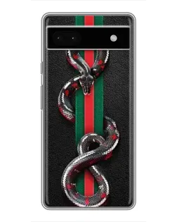 Чохол для Google Pixel 6a з картинкою «Gucci — змія на смузі»