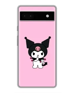 Чехол для Google Pixel 6a с картинкой «Kuromi — розовая нежность»