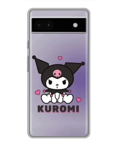 Чехол для Google Pixel 6a с картинкой «Kuromi — фиолетовый арт»