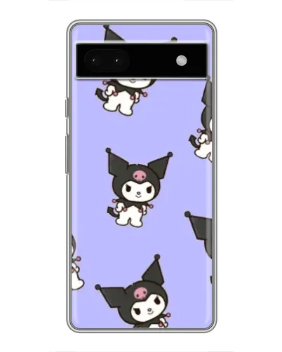 Чехол для Google Pixel 6a с картинкой «Паттерн с Kuromi»
