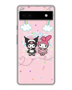 Чехол для Google Pixel 6a с картинкой «My Melody и Kuromi»