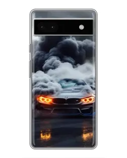 Чохол для Google Pixel 6a з картинкою «BMW у диму»