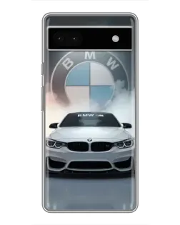 Чохол для Google Pixel 6a з картинкою «BMW в білому диму»