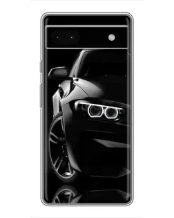 Чохол для Google Pixel 6a з картинкою «Чорна BMW — профіль»
