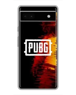 Чехол для Google Pixel 6a с картинкой «Яркий логотип PUBG»