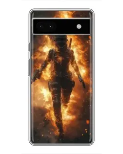 Чехол для Google Pixel 6a с картинкой «BMW — скорость в дожде»