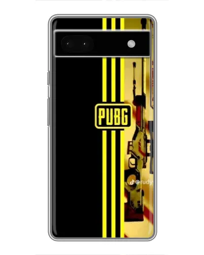 Чехол для Google Pixel 6a с картинкой «PUBG — камуфляжный шлем»