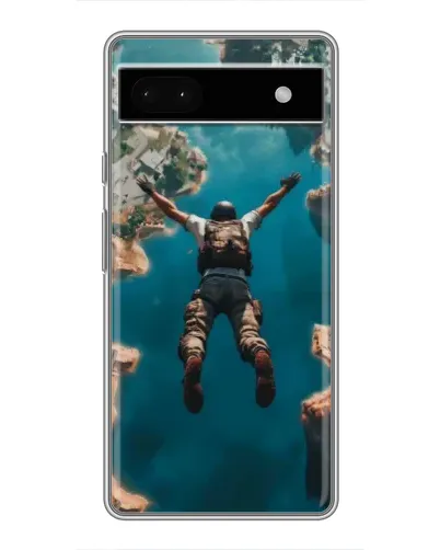Чехол для Google Pixel 6a с картинкой «PUBG — свободное падение»