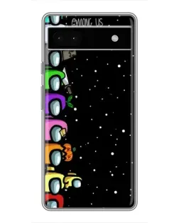 Чехол для Google Pixel 6a с картинкой «Команда Among Us»
