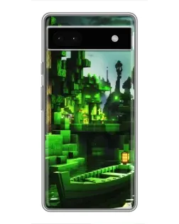 Чохол для Google Pixel 6a з картинкою «Minecraft лісовий пейзаж»