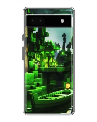 Чохол для Google Pixel 6a з картинкою «Minecraft лісовий пейзаж»
