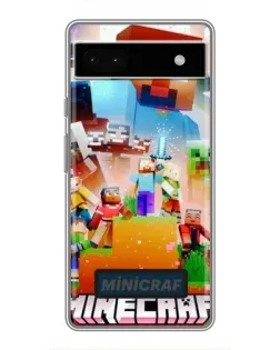 Чохол для Google Pixel 6a з картинкою «Minecraft герої гри»