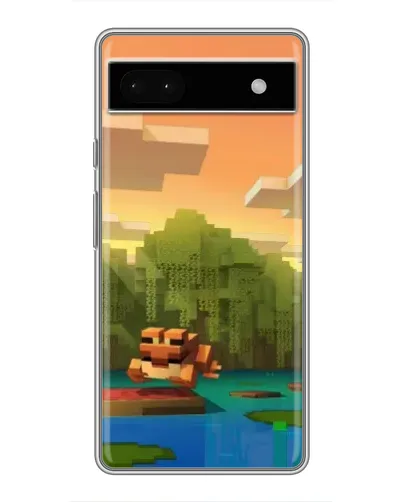 Чохол для Google Pixel 6a з картинкою «Майнкрафт захід сонця»