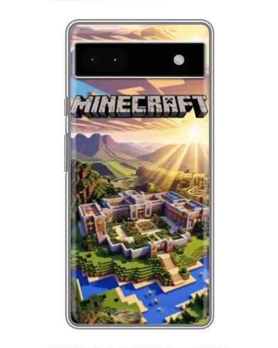 Чохол для Google Pixel 6a з картинкою «Minecraft панорама»