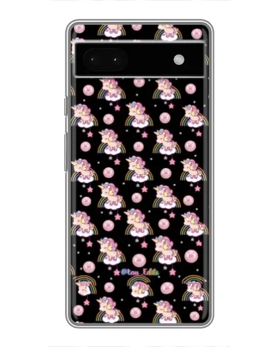 Чехол для Google Pixel 6a с картинкой «Magic Unicorn паттерн»