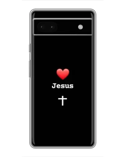 Чохол для Google Pixel 6a з картинкою «Серце - Jesus»