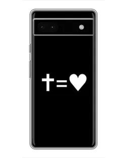 Чохол для Google Pixel 6a з картинкою «Хрест та Серце»