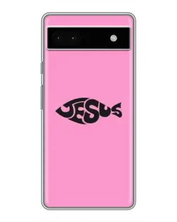 Чохол для Google Pixel 6a з картинкою «Рожевий символ Jesus»