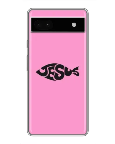Чохол для Google Pixel 6a з картинкою «Рожевий символ Jesus»