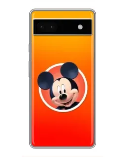 Чехол для Google Pixel 6a с картинкой «Mickey в круге»