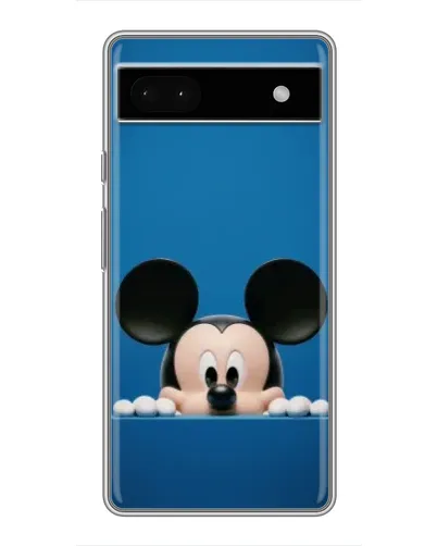 Чехол для Google Pixel 6a с картинкой «Микки выглядывает»