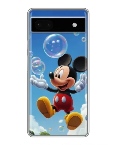 Чехол для Google Pixel 6a с картинкой «Mickey и мыльные пузыри»
