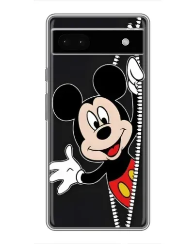 Чехол для Google Pixel 6a с картинкой «Микки раздвигает стены»