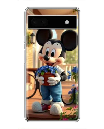 Чехол для Google Pixel 6a с картинкой «Микки садовод»
