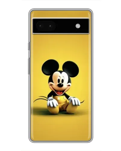 Чехол для Google Pixel 6a с картинкой «Микки на желтом»