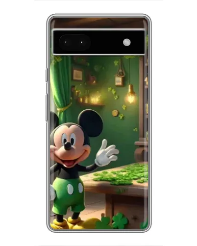 Чехол для Google Pixel 6a с картинкой «Микки в мастерской»