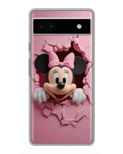 Чехол для Google Pixel 6a с картинкой «Минни сквозь стену»