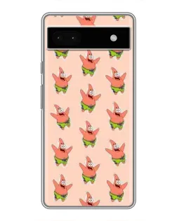 Чехол для Google Pixel 6a с картинкой «Патрик Стар паттерн»