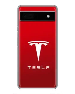 Чехол для Google Pixel 6a с картинкой «Tesla Red Classic»