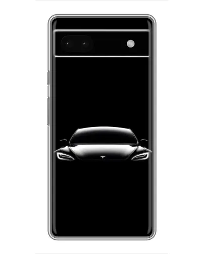 Чехол для Google Pixel 6a с картинкой «Фары Tesla Night»