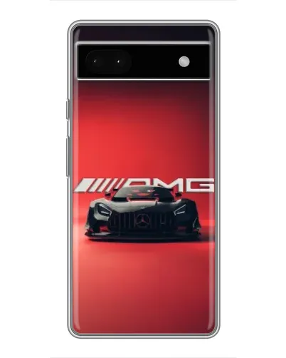Чехол для Google Pixel 6a с картинкой «Mercedes AMG — красная линия»